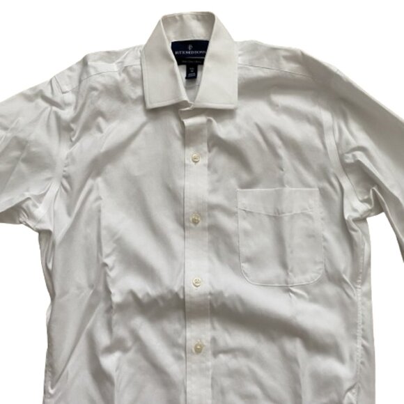 White Buttoned Down men's dress shirt size slim 14.5 / 34 - Picture 7 of 9